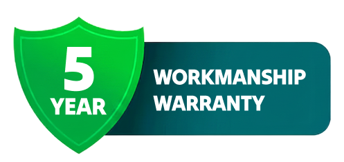 5 Year Workmanship Warranty